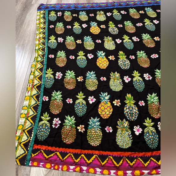 NWT - Desigual Women’s Pineapple Day Viscose Square Scarf - Size 48” x 48” - Picture 5 of 9